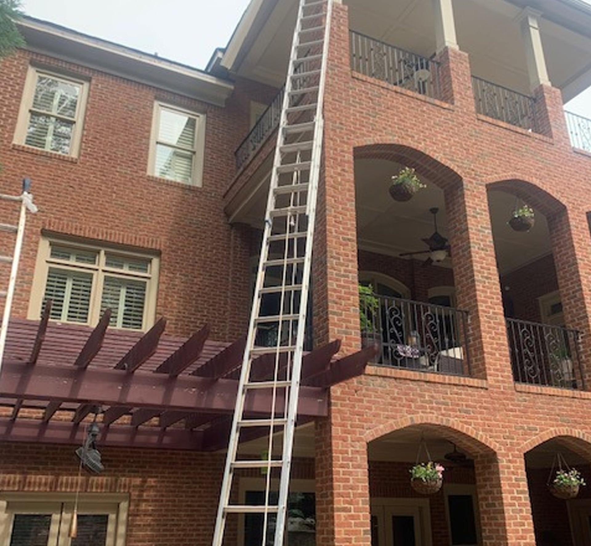 Ladder Infront of house